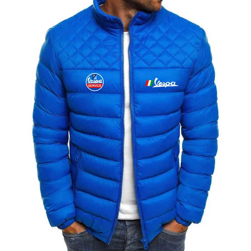 Winter Nieuwe Vespa Gedrukte Custom Made Solid Color Men Down Jacket Katoen Warm Dikke Comfortabele man Down Jackets Tops Coat