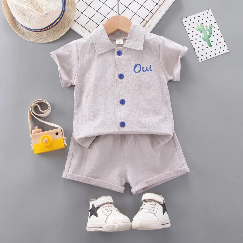 Summer Baby Boys Clothing Set Children Casual Short Sleeve Shirt Shorts Kids Sportswear Toddler Fashion Clothes 220507