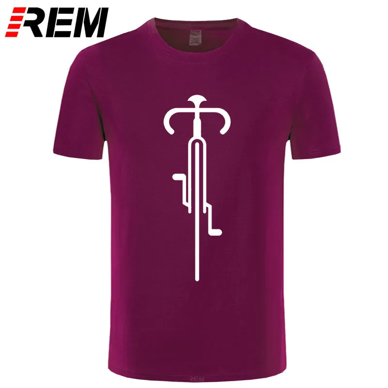 REM tee Bike Lines Ciclismo Novedad Creativa Hombres Hombres Camiseta Camiseta de manga corta O Cuello Algodón Casual Camiseta Top Tee 220712