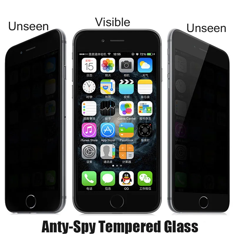 Privacy 9H hardheid gehard glas voor iPhone 14 Pro Max AntiSpy Screenprotector Privéfilm6226355