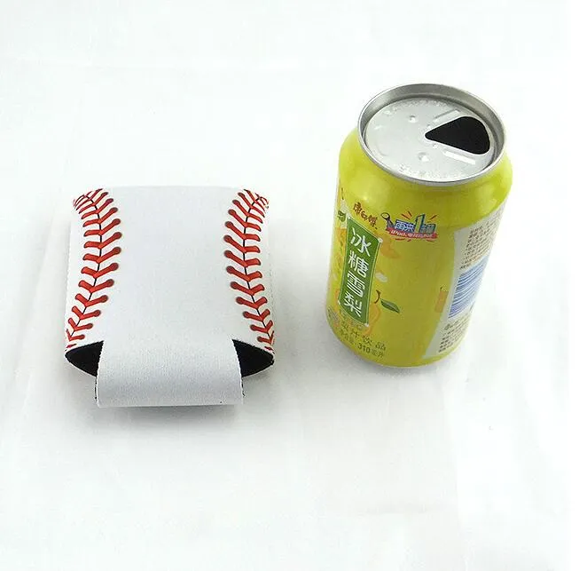 10x13 cm Baseball Softball Can Sleeves Neoprene Refrigerante bevande Porta lattina con fondo Tazza di birra Cover Case i B0525N13