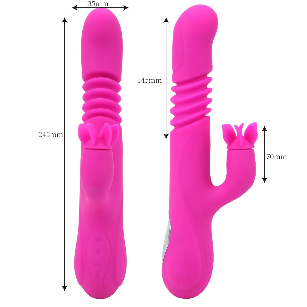 Heating Rotation Thrusting sexy Toys For Women Automatic Scaling Clitoris Stimulator Female Masturbator Dildo G Spot Vibrator