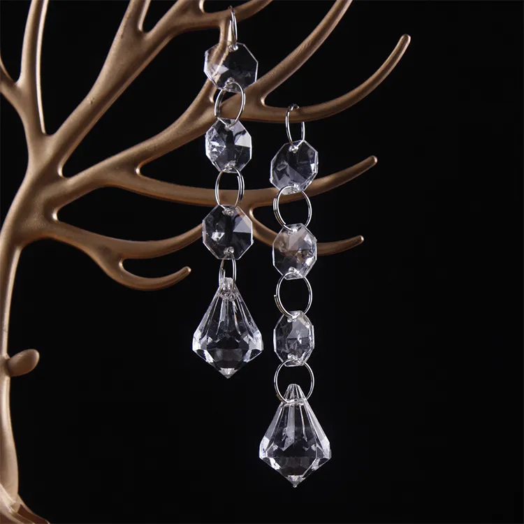 Transparant acryl kristallen slinger hangende kraal gordijn bruiloft feestviering decoratie kerstboom hanger