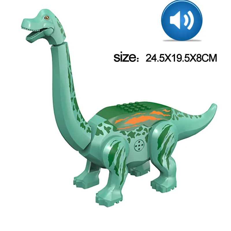 Grande taille avec son assemblé blocs de construction jouet dinosaure monde Triceratops tyrannosaure modèle Animal brique jouets pour enfants 220715
