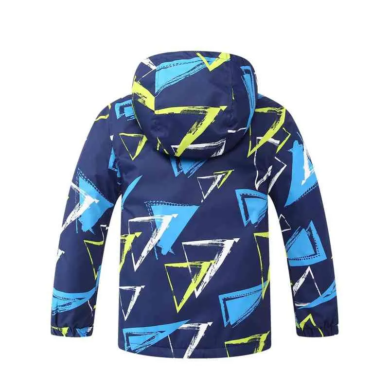 Kinder Jungen Winter Jacken 2022 Herbst Oberbekleidung Kleinkind Jungen Kleidung Blaue Farbe Lange Ärmel Mit Hoodies Schnee Jacke Windjacke J220718