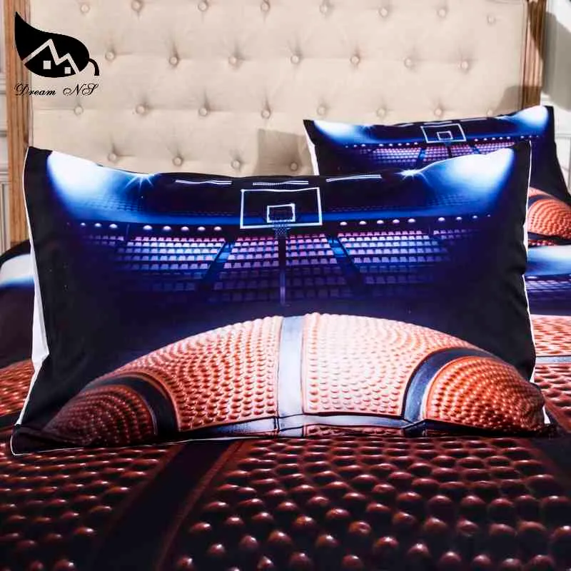 Dream Ns 3d basket-ball 2/3 pièces housse de couette mode sport literie couette avec taies d'oreiller eu/au/us taille reine roi