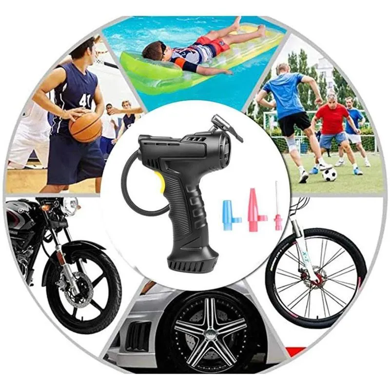 Car Air Pump 120W Electric Tire Inflatable Portable Rechargeable Wireless Compressor Digital Auto Inflator 2205047806733