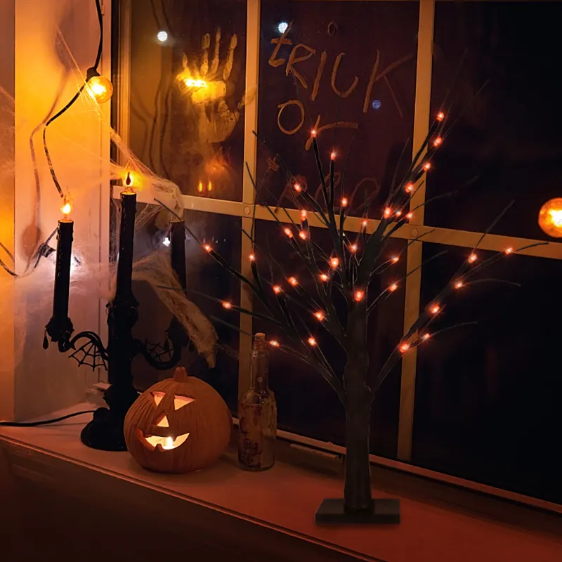 Andra evenemangsfestleveranser Halloween Decor Led Birch Tree Light Halloween Part 220823