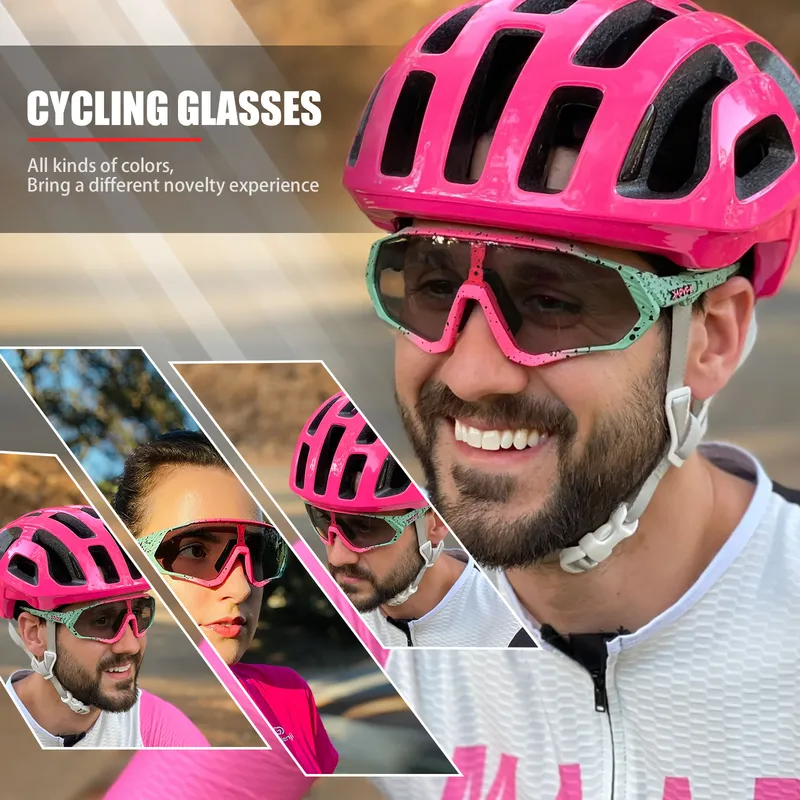 Pochromic cyclisme lunettes de soleil MenWomen sport de plein air vélo lunettes vélo lunettes de soleil lunettes lunettes Gafas Ciclismo 1Lens 2207125760956