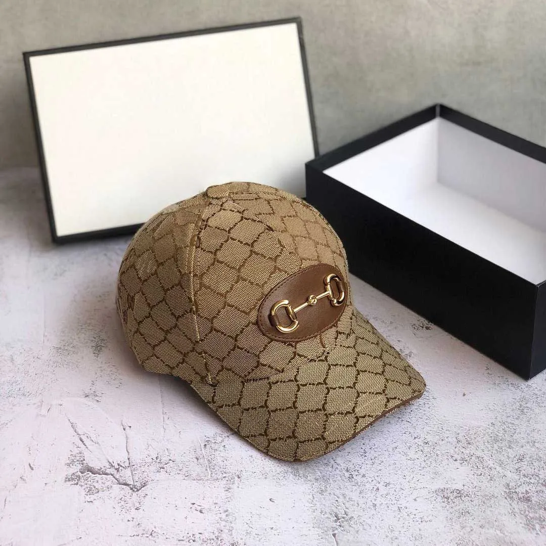 Designer Ball Caps Fashion Letter Pattern Hat Ophidia Design för man kvinna Justerbar mössa med metallspänne 2 färger Toppkvalitet214s