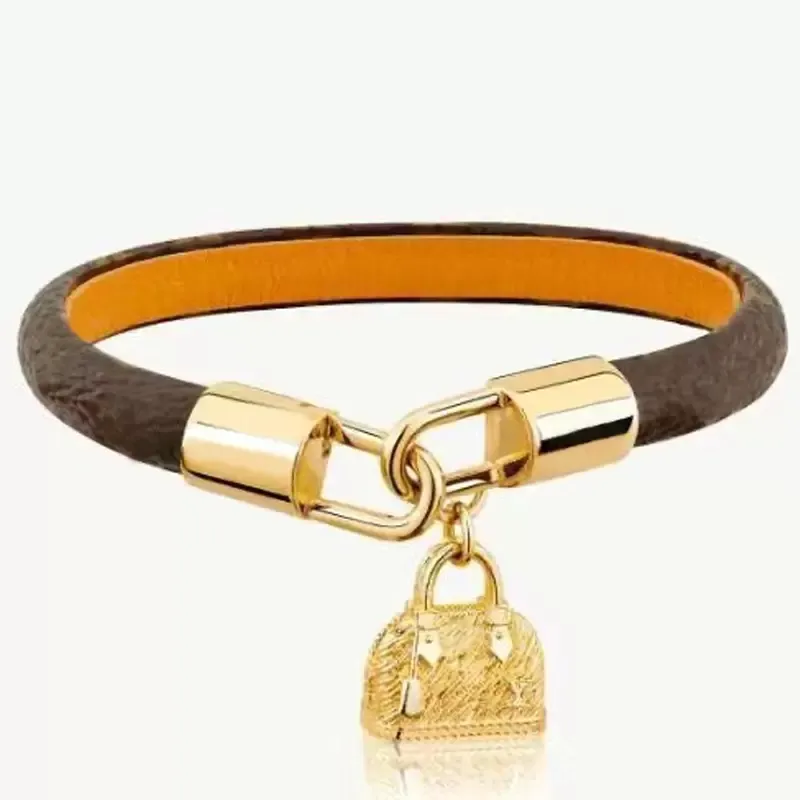 Bracelets de charme de créateurs aiment la mode en cuir boucle magnétique bijoux bracelet en or chaîne de luxe bijoux fins bracelet unisexe High271G