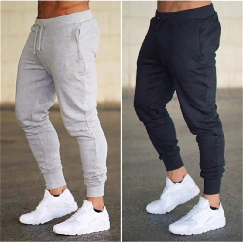 Herrsport Jogging Pants Cotton Breattable Running Sweatpants Tennis Soccer Play Gymbyxor med fickanpassad 220613