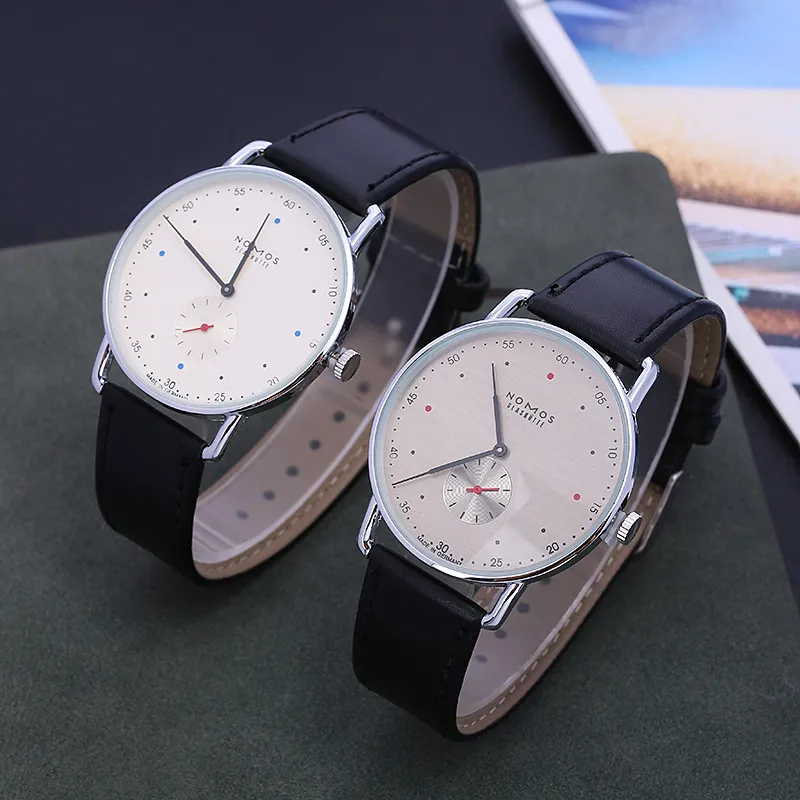 Two-Needle Half-Quartz Watch European and American Temperament Watch Nomo Stock Supply kan anpassas Trend Importerad Movement306T
