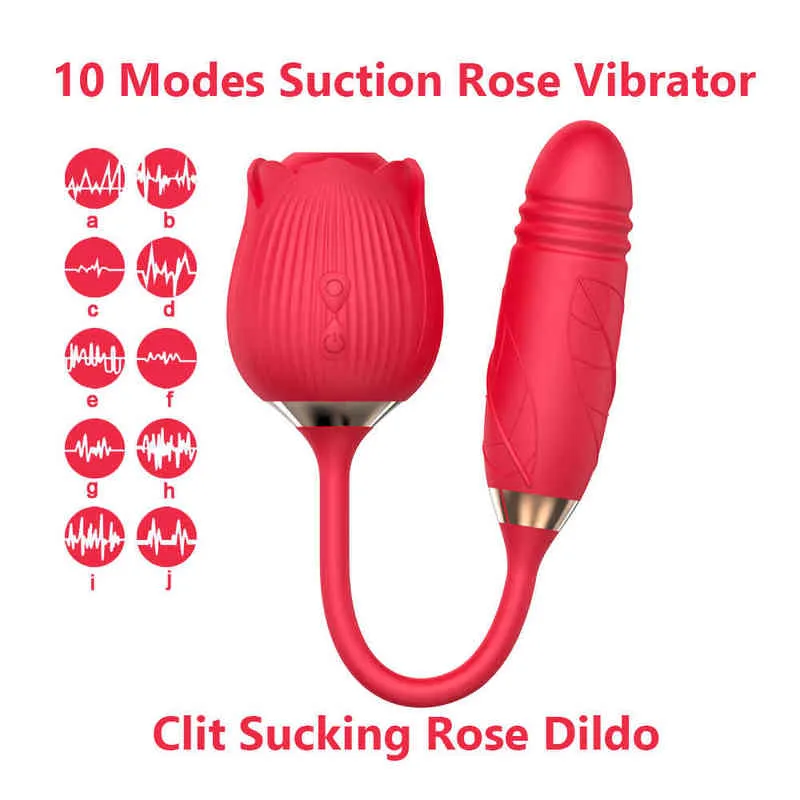 Vibratori NXY Adult Flower Sex Toy the Vibe Sucking Rose e Dildo con Royal 2 0 0411