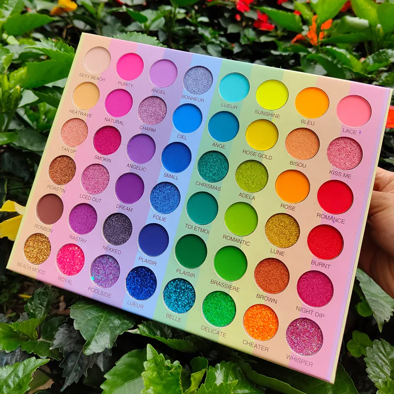 Palette de fards à paupières ICYCHEER 48 couleurs pressées scintillantes scintillantes vert mat ombre à paupières palette néon métallique maquillage cosmétiques 220525