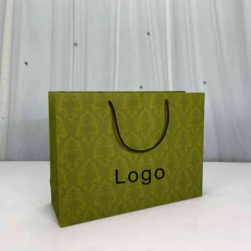 Helt ny G Green Dress Scarf Shoes Gift Box Parfym Lipstick Belt Packaging Box Bag AA2203222992