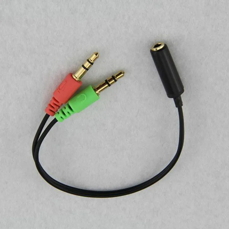 Audio Conversion Cables 3.5MM 2 Male to 1 Female Headphone Jack Y Splitter Aux Adapter For PC Laptop
