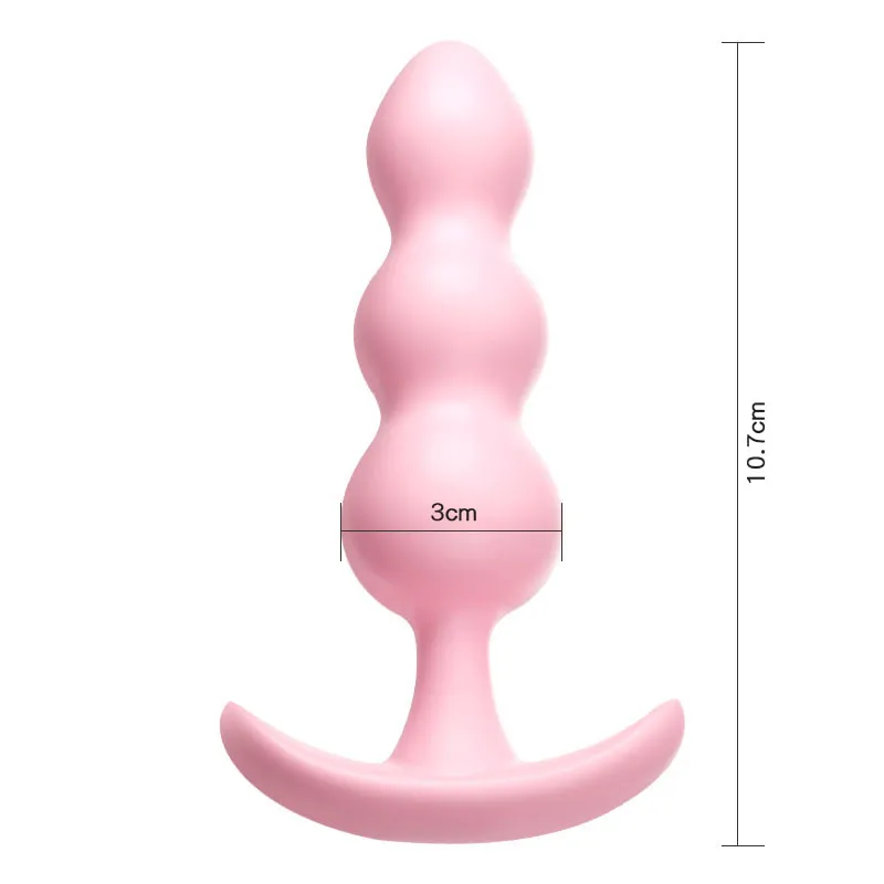 Funny Adult Toys / Set Silicone Butt Plug s Training Set Extensible Débutant Anales Perles Doux Anal