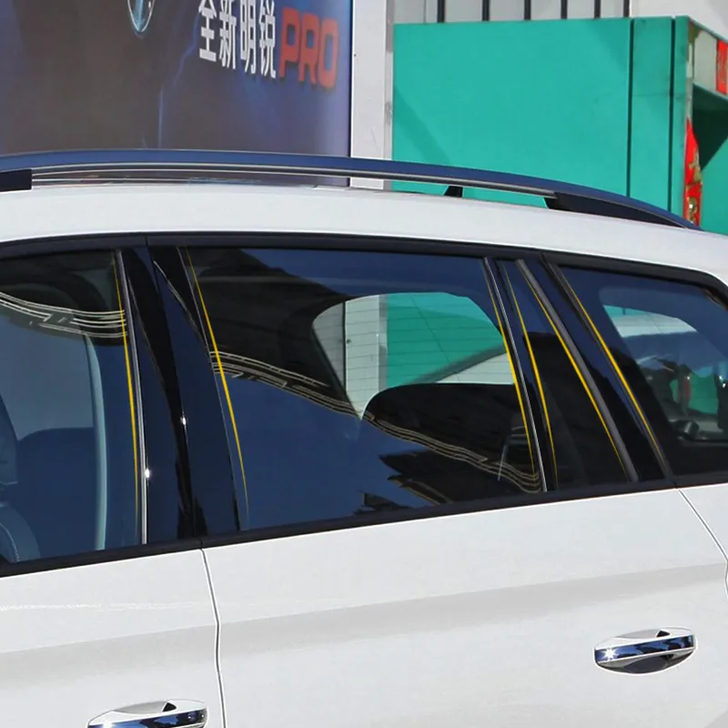 Finestra di Automobile Centro Pilastro Adesivo PVC Protettivo Anti-Graffio Pellicola Skoda Kodiaq Karoq Kamiq 2016-Presente Accessori Auto