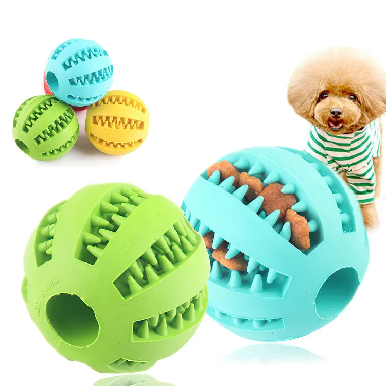 5cm/7cm/11cm pet watermelon ball toy dog interactive bouncing natural rubber leaking tooth cleaning 220423