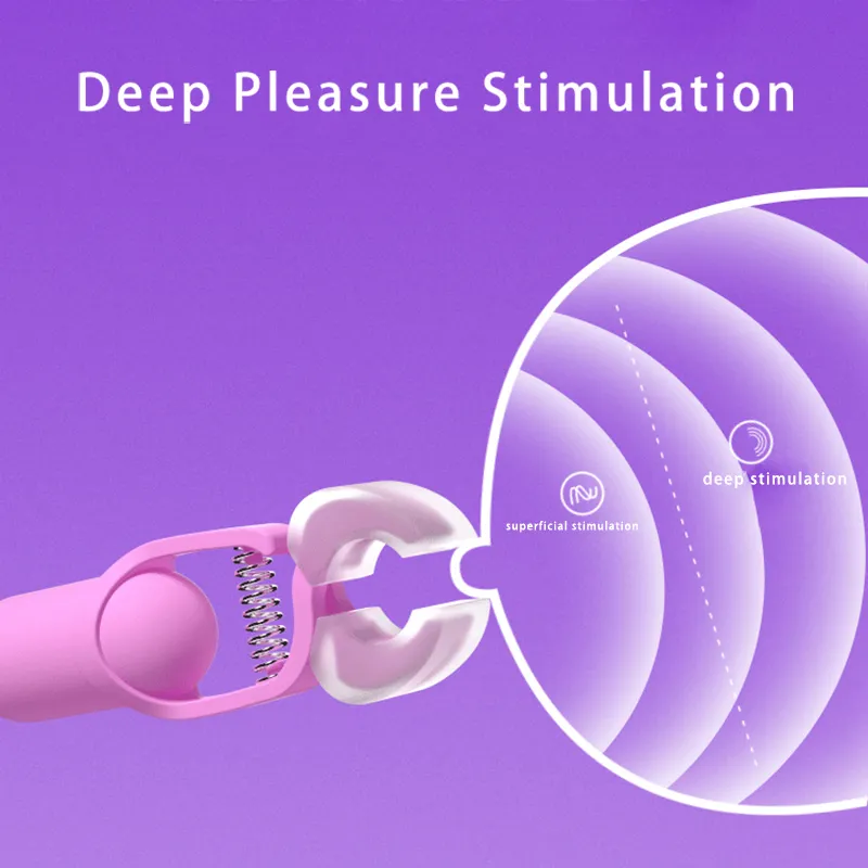 振動乳首クランプ10周波数バイブレータークリップクリップ乳房マッサージ刺激女性女性のためのセクシーなおもちゃ
