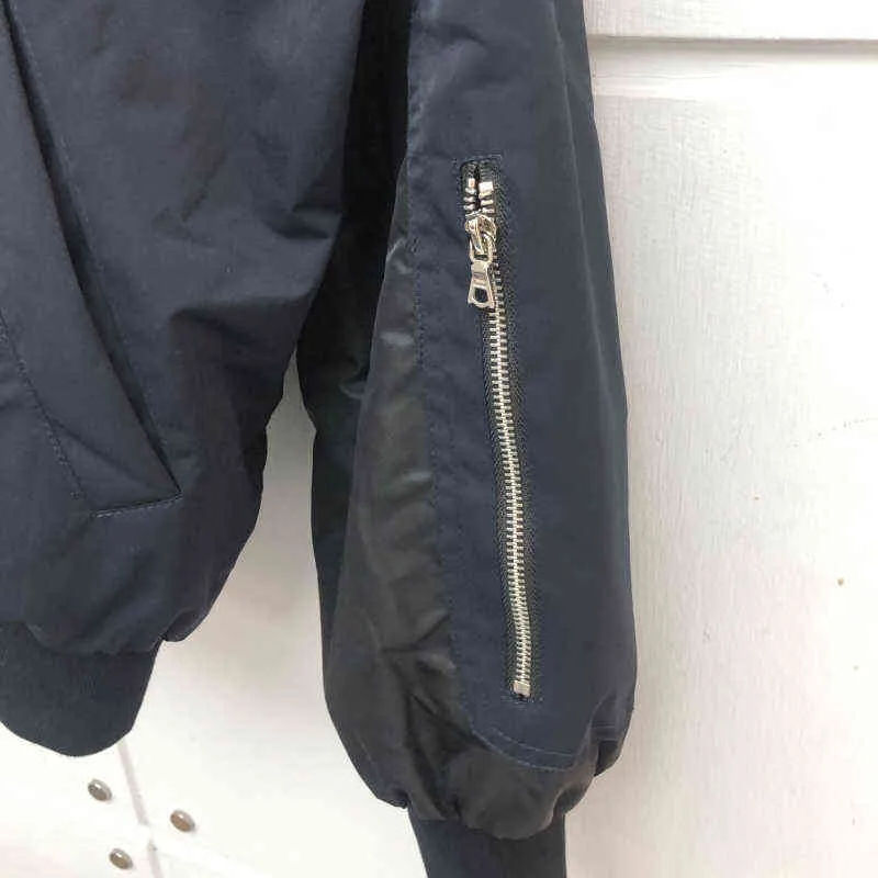 Veste de mode Varsity Patchwork Men de meilleure qualité Classic Heavy Tissu Vintage Vintage Mouilles Multi-Pocket Zip Bomber Jacket T220728