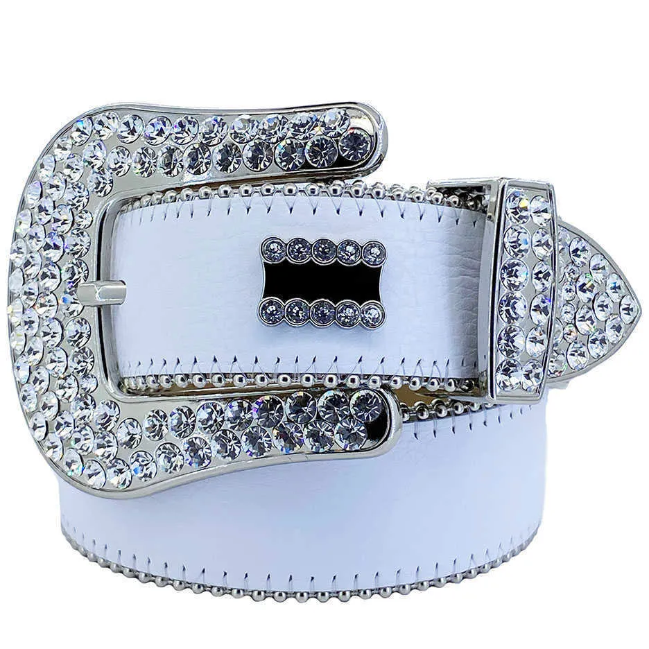 Modebälten för kvinnodesigner Mens BB Simon Rhinestone Belt med bling strass som gåva3001