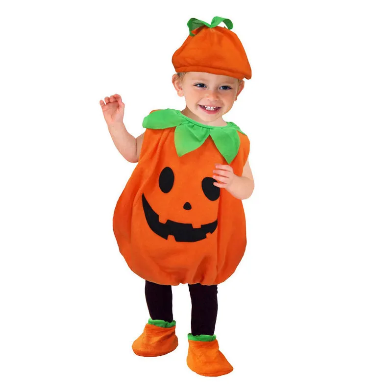 Costumes d'Halloween enfant en bas âge bébé citrouille Costume Childern mignon Cosplay pour fille garçon fantaisie année carnaval robe de soirée 220817