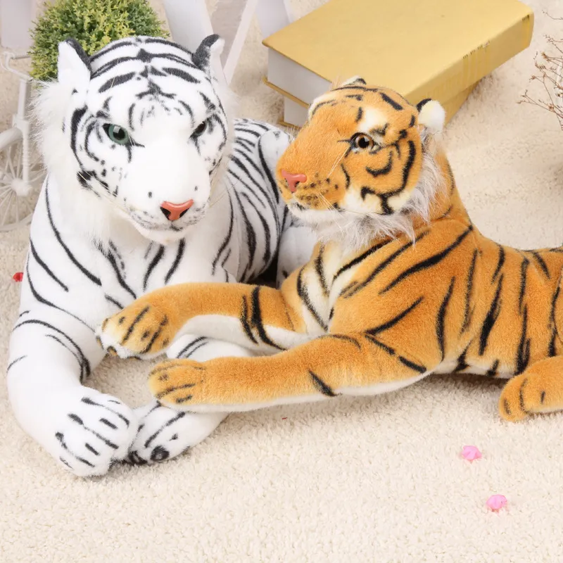 Grandes animais macios de pelúcia leão tigre tigre brinquedos de travesseiro de travesseiro leão pentuche kawaii boneca algodão brinquedo brinquedo para crianças 220517