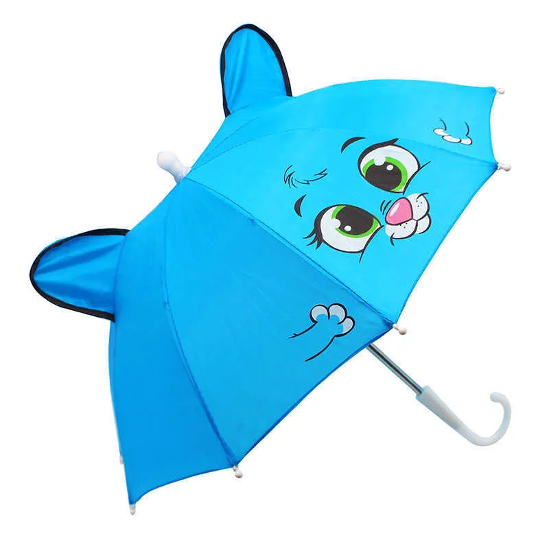 Yaratıcı Güzel Çocuk Karikatür Şemsiye Öğrenci Çocuklar 1-2 Yaşında Bebek Güneşlik Yağmurlu Gün Açık Seyahat Moda Mini Kulak Şemsiye Malzemeleri T30BT8K