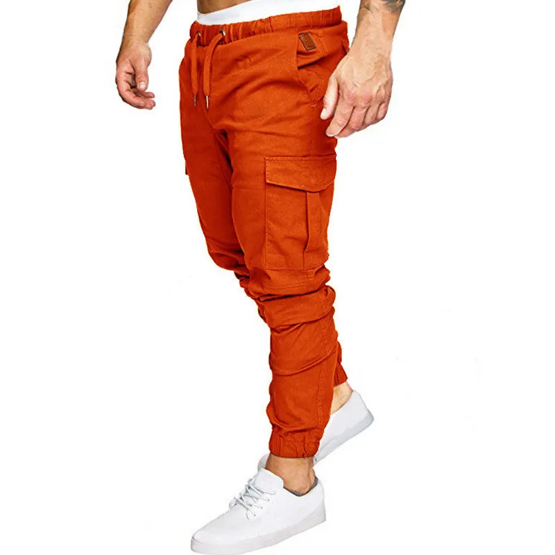 Heren Joggers Broek Casual Effen Zakken Midden Taille Broek Mannen Broek Trekkoord Joggingbroek Hip Hop Streetwear Broek Mannen 220509