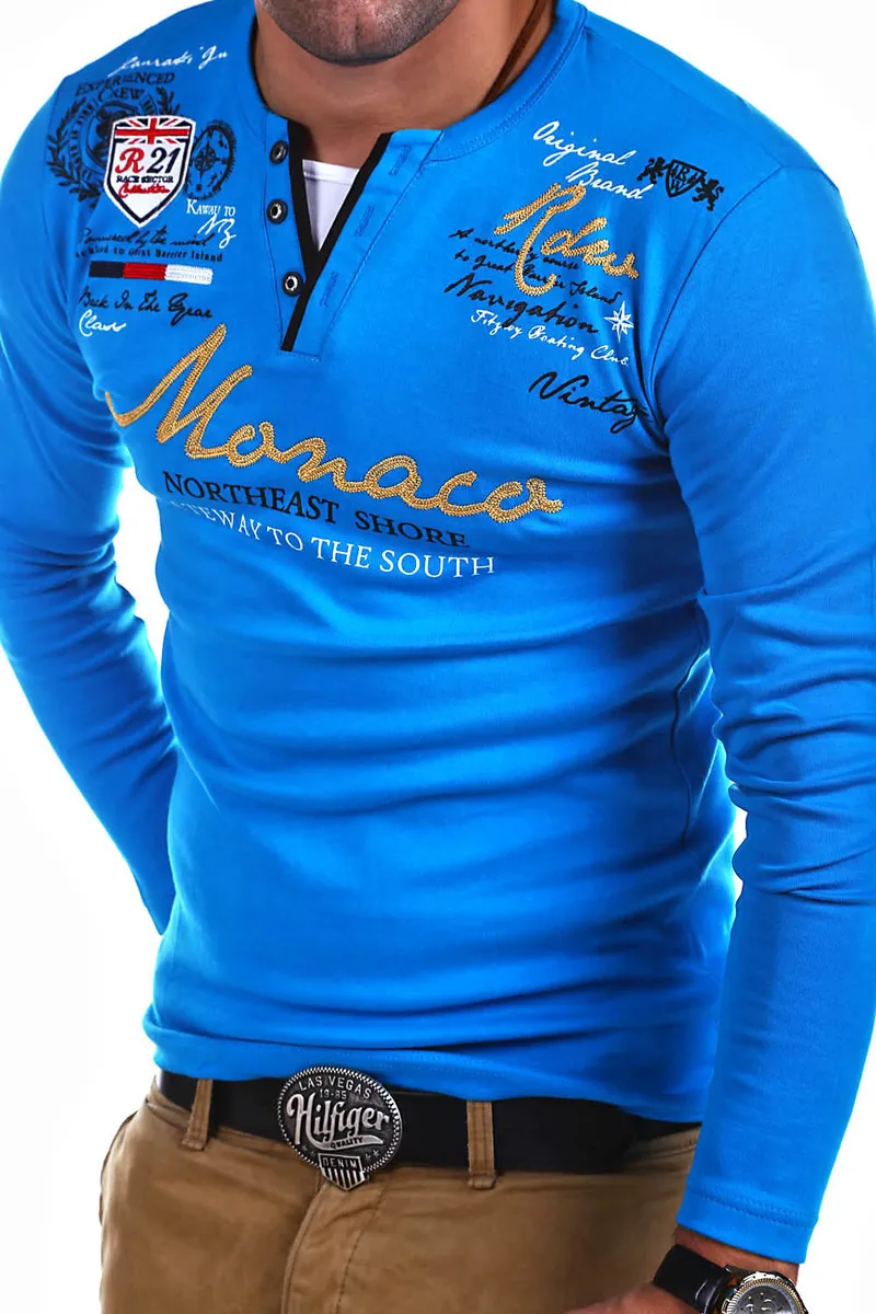 ZOGAA Men's Fashion Personality Coltivazione camicia a maniche lunghe 220408