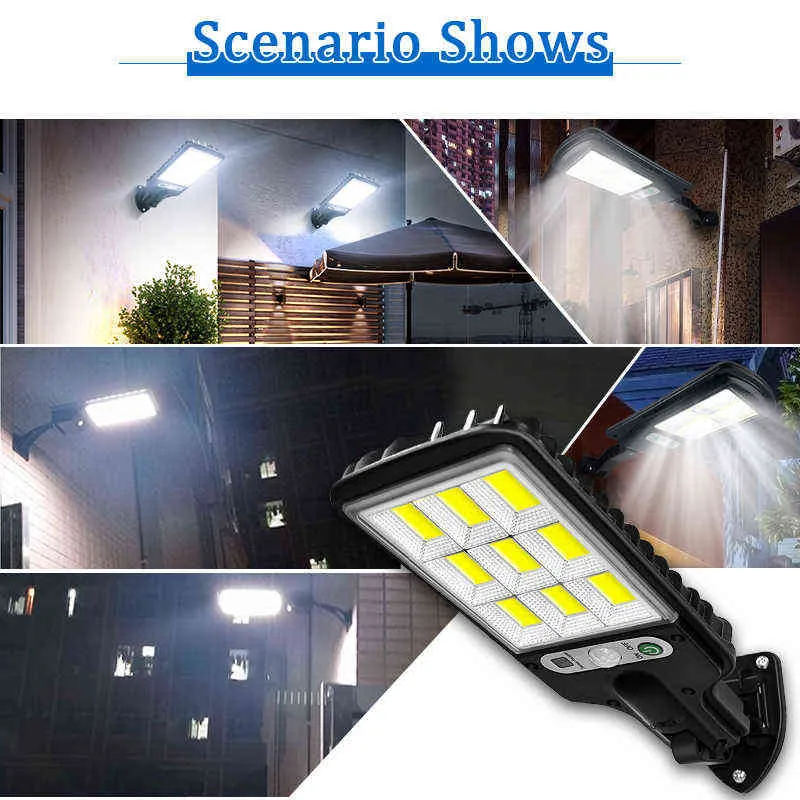 Solar Street Lighting Outdoor Wall Lamp Waterproof With Motion Sensor Wireless Led For Garden Decoration Patio Veranda Garage Mods J220531