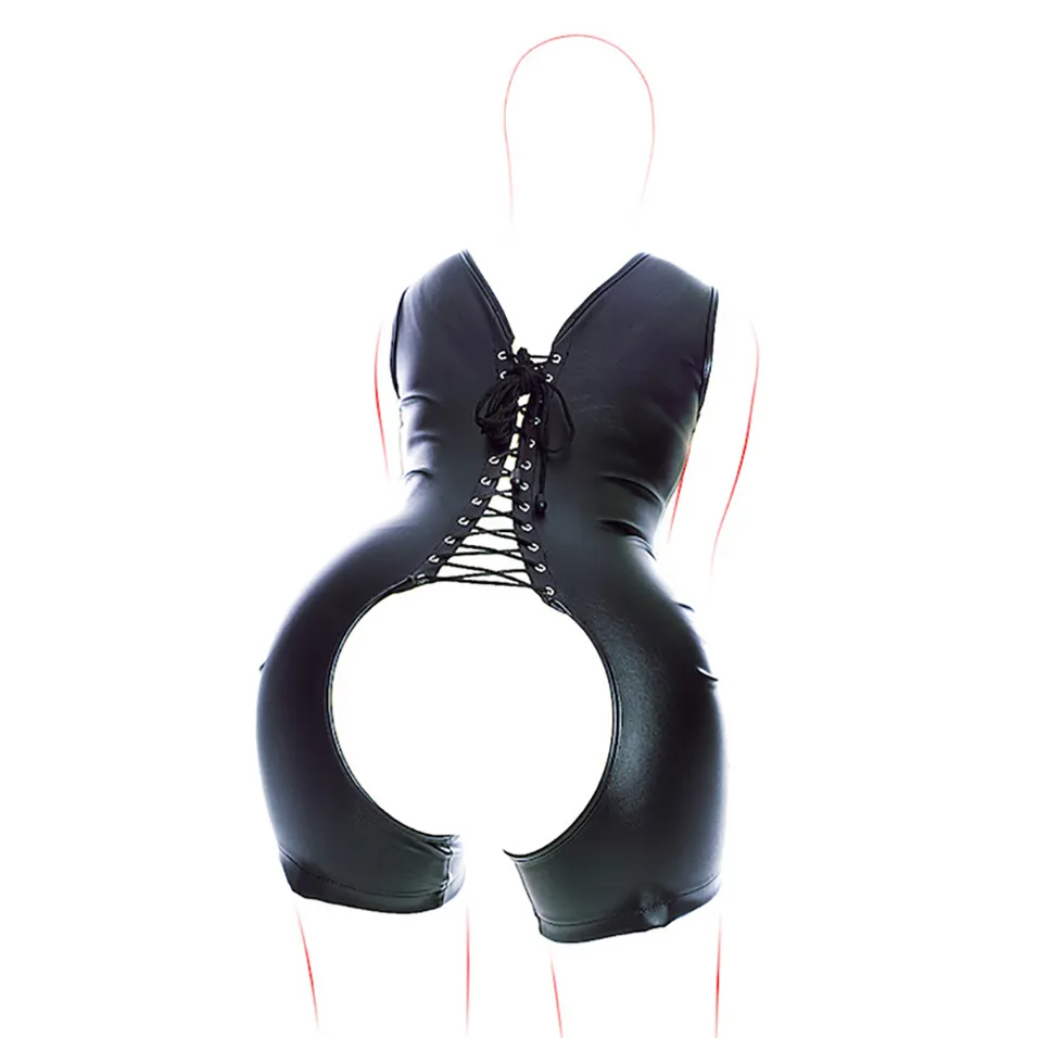 Camatech open kruisborst blootstellen bodysuit voor vrouwen BDSM bondage verstelbare lederen cupless crotchless straitjacket sexy speelgoed