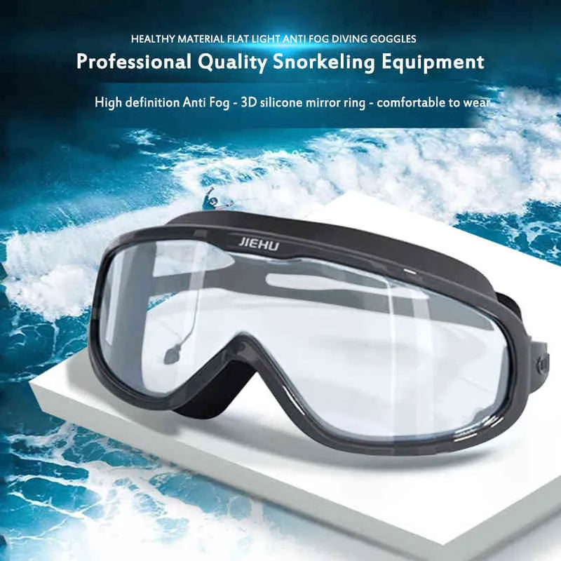 Anti-fog Swimming Glasses with Box Adults Kids Adjustable Eyewear Swim Diving Goggles with Earplug Outdoor Waterproof Women Men G220422