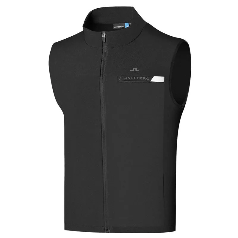 Autumn Winter Golf Clothes Men039s Plus Velvet Golf Vest Black or White Color JL Sleeveless Outdoor Sports Leisure Thin Jacket 2056416