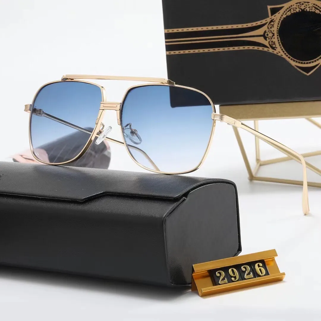 Mode retro designer zonnebril mannen en vrouwen metalen vierkante frame blok UV400 lens buitenbeschermingsglazen met kas