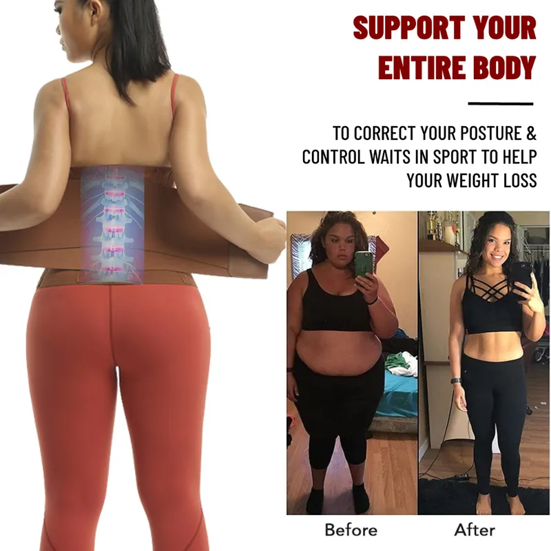 Waist Trainer Body Shaper Tummy Slimming Belt Woman Slimming Sweat Fat Burning Belt Control Belly Hourglass Girdle Shapewear 220702