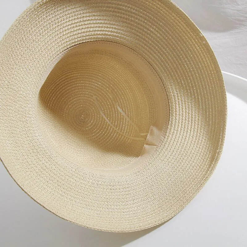 القبعة الصيفية النسائية للسيدات هيبورن على غرار تصميم عتيقة على نطاق واسع من القش الكبير جرس الجرس شكل شاطئ السفر الشمس 220519