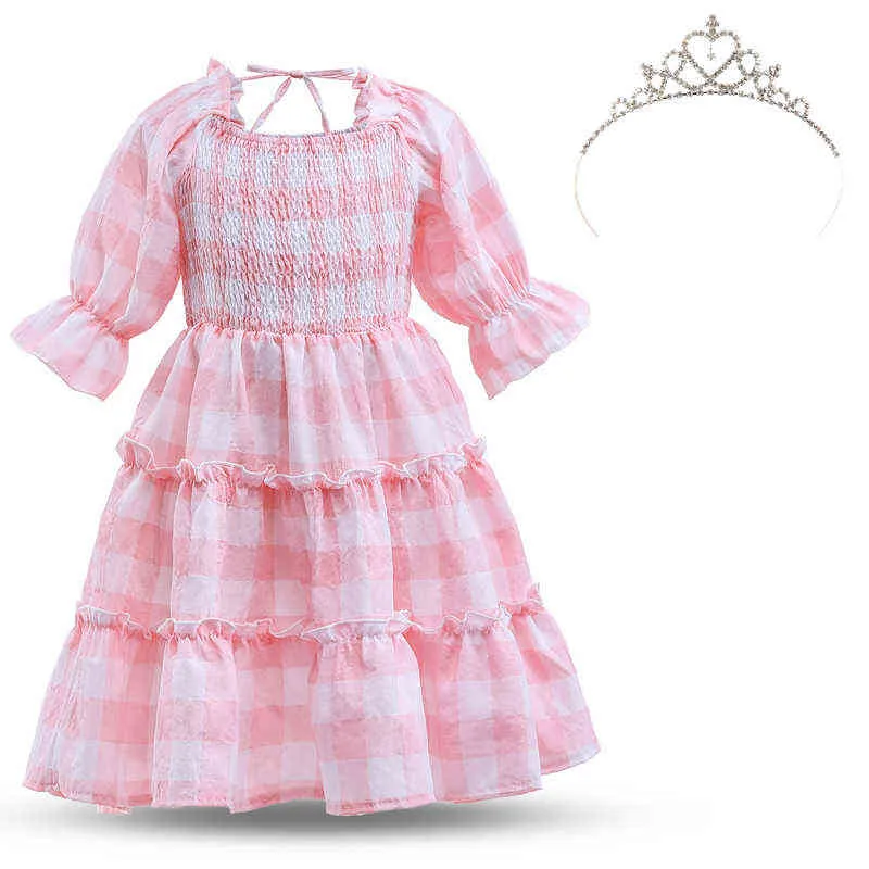 Dziewczęca wiosenna sukienka księżniczki dla dzieci Party Tutu Vestidos z wroną dzieci 3 4 5 6 7 8 rok urodziny ślub elegancka odzież na przyjęcia G220423