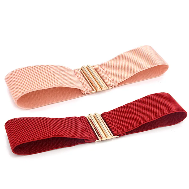 Women s Belt Stretch Skinny Elastic Wide Ceinture Corset Tie Wrap Waist Soft Vintage Femme Red Black Blue Dress Accessories 220712