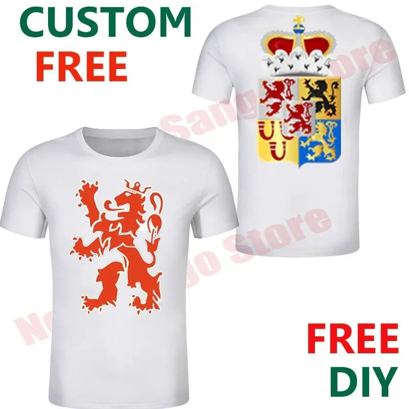 Netherlands Flag Limbourg arms t shirts diy free custom states City Name Number T shirt Men Tshirt Harajuku Loose O neck Top 220616gx