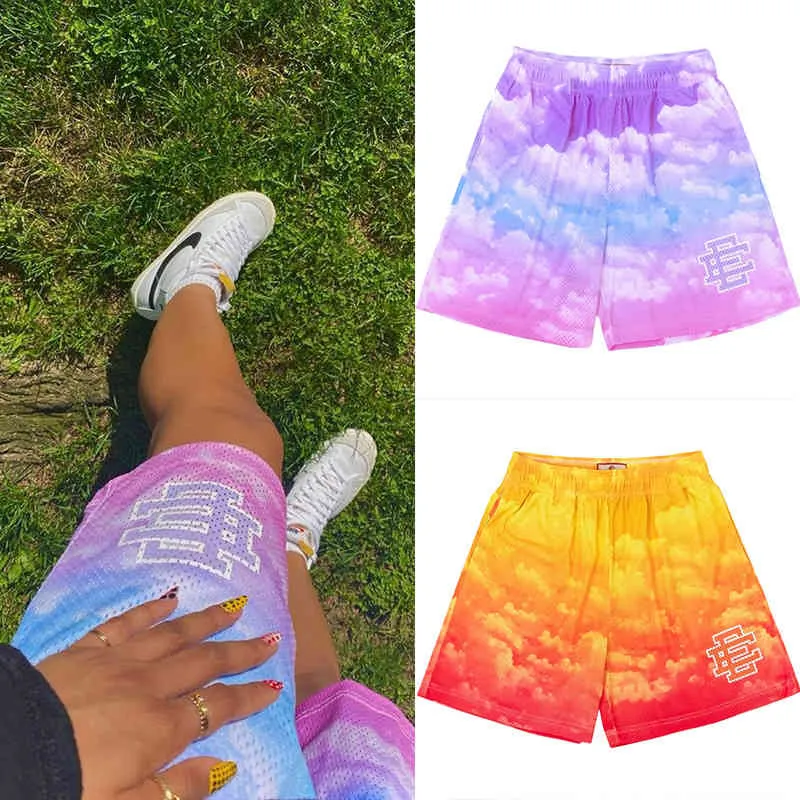 EE casual fitness shorts muscular men's sports Capris mesh breathable fashion brand special