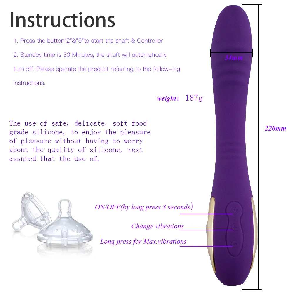 10 modos G Massager de vibrador Spot Av Stick Magic Wand Clitoris estimulador adulto sexy brinquedo para mulher masturbadora feminina