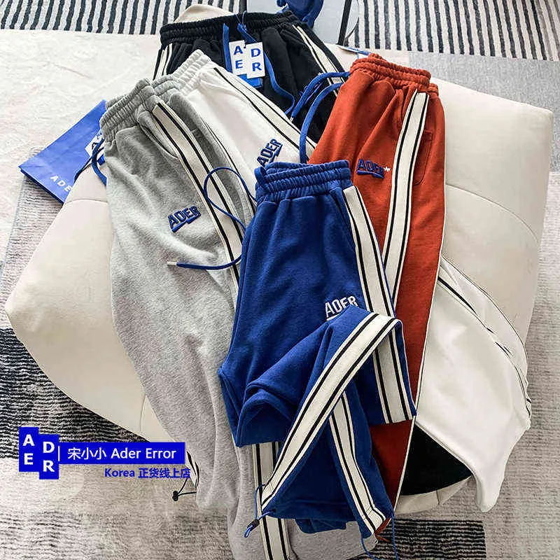 2022 NEW High Quality embroidered Sweatpants striped patchwork Pant Men Women Jogger Pants