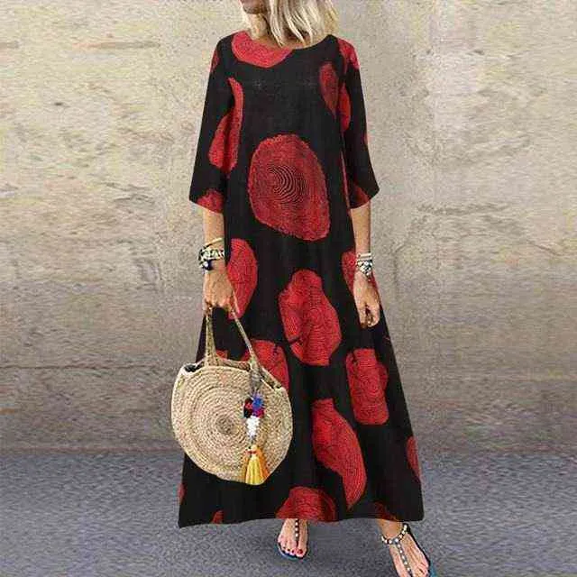 Spring Half Sleeve Maternity Cotton And Linen Dress Vintage Printing Pregnant Woman Beach Dresses Plus Size Holiday Clothes J220628