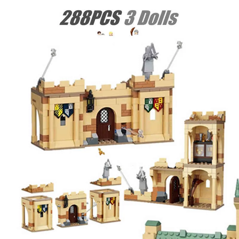 Blocchi 2022 Magic Series Castle Mini Dolls School 76387 76395 Building Building Brick Cartoon Action Figure Toy Model Regali anime Kid Boy T230103