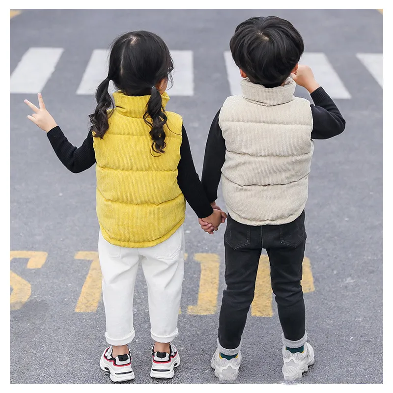 Autumn Children Warm Thicken Vest Baby Cotton Waistcoat Kids Outerwear Coat Children Clothing Boys Girls Brand Jackets Vest 220812