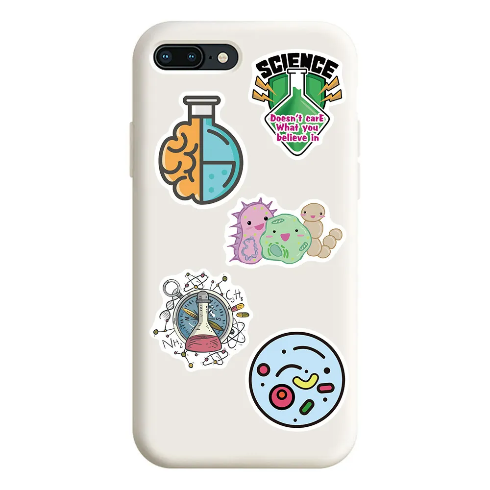 Waterproof sticker 50/Science Lab Stickers Biology Chemistry Research Viny Decals for Kids Student Laptop Stationery Wall Cool Graffiti Car stickers