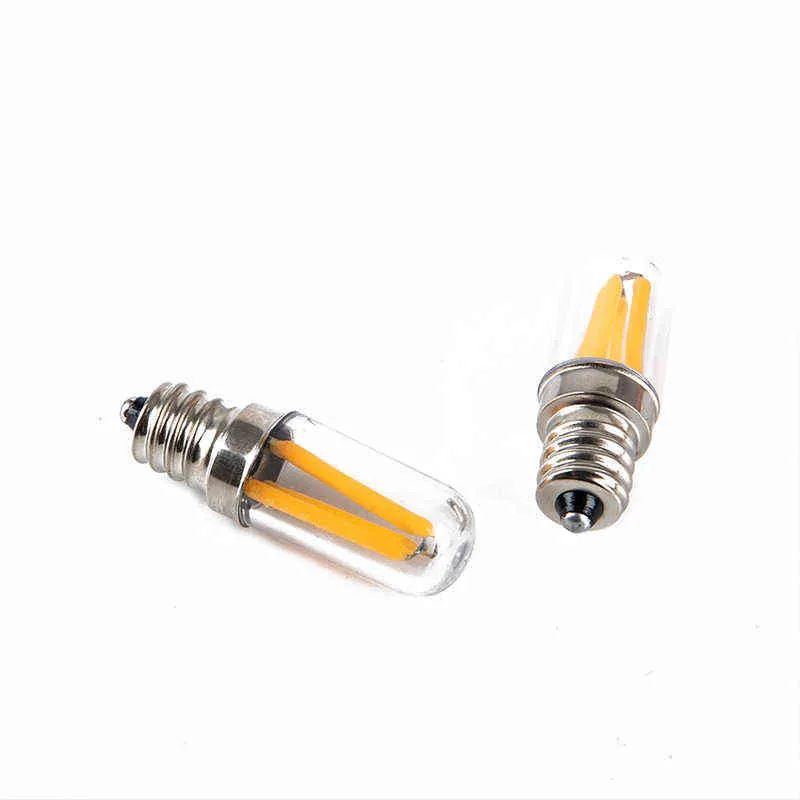 MINI E14 E12 LED FRIDGE FRIDGE FRIDGE FRIDGE FILAMANT LIGHT COB DIMMABLE BULBS 3W LAMP暖かい /コールドホワイトランプ照明H220428